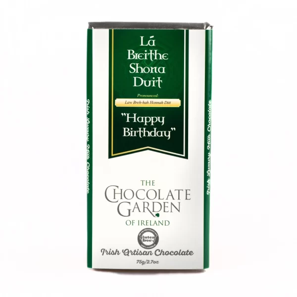 Traditional Irish Happy Birthday Milk Chocolate Bar