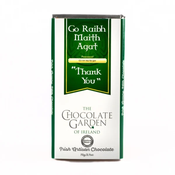 Traditional Irish Thank You Milk Chocolate Bar